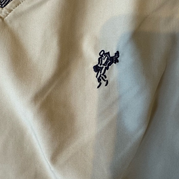 Vintage Ashworth Khaki and Navy V-Neck Pullover - Picture 2 of 9